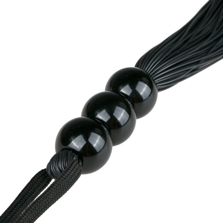 Черная силиконовая плеть Silicone Whip - 32 см. 