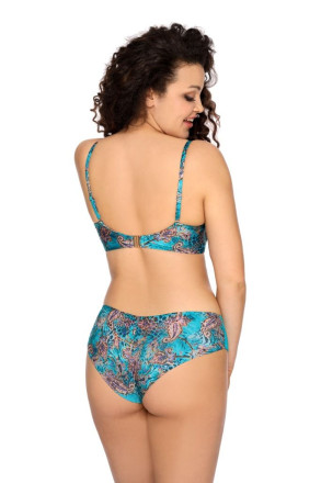 Купальный бюстгальтер plus size со вставкой из ткани с медным отливом 