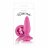 Розовая анальная пробка с розовым кристаллом Glams Pink Gem - 10,4 см. 