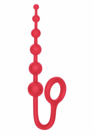 Красный анальный стимулятор COLT BUDDY BALLS - 18,5 см. 
