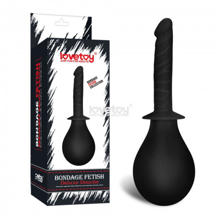 Черный анальный душ Bondage Fetish Deluxe Douche с наконечником-пенисом 