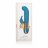 Бирюзовый вибратор с изогнутой головкой Jack Rabbit Signature Silicone Rocking &quot;G&quot; Rabbit - 20 см. 