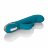 Бирюзовый вибратор с изогнутой головкой Jack Rabbit Signature Silicone Rocking &quot;G&quot; Rabbit - 20 см. 