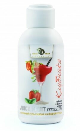 Интимный гель-смазка JUICY FRUIT с ароматом клубники - 100 мл. 