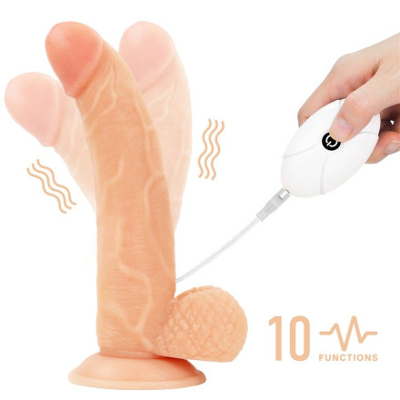 Женский страпон с вибрацией Vibrating Easy Strapon Set 8.5 - 21,5 см. 