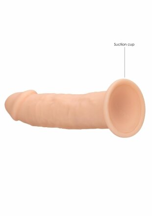 Телесный фаллоимитатор без мошонки Silicone Dildo Without Balls - 19,2 см. 