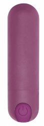 Фиолетовая перезаряжаемая вибропуля 7 Speed Rechargeable Bullet - 7,7 см.