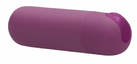 Фиолетовая перезаряжаемая вибропуля 7 Speed Rechargeable Bullet - 7,7 см. 