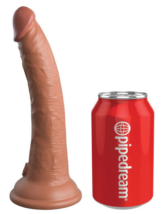 Кофейный фаллоимитатор 7  Silicone Dual Density Cock - 21 см. 