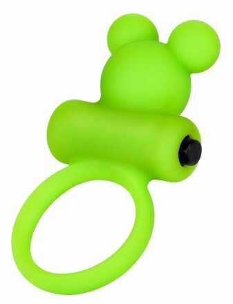 Зеленое виброкольцо на пенис A-Toys 