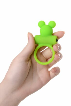 Зеленое виброкольцо на пенис A-Toys 
