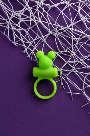 Зеленое виброкольцо на пенис A-Toys 