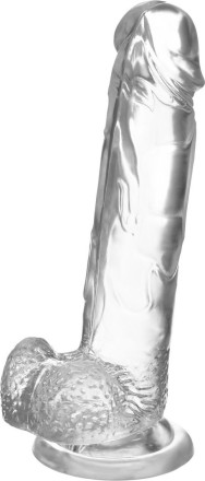Прозрачный реалистичный фаллоимитатор Mr. Bold L - 18,5 см. 