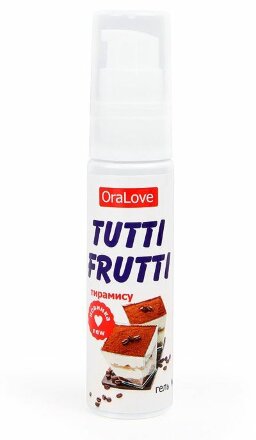 Гель-смазка Tutti-frutti со вкусом тирамису - 30 гр. 