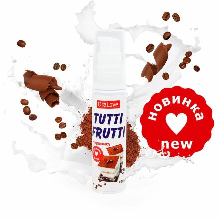 Гель-смазка Tutti-frutti со вкусом тирамису - 30 гр. 
