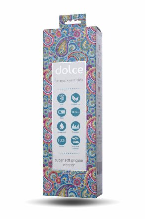 Голубой силиконовый вибратор Dolce Tyler - 16,5 см. 