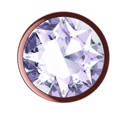Пробка цвета розового золота с прозрачным кристаллом Diamond Moonstone Shine L - 8,3 см. 