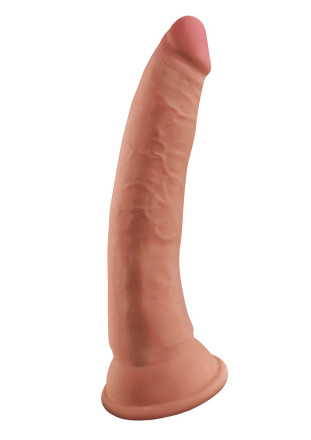 Кофейный фаллоимитатор на присоске 7  Triple Density Cock - 21 см. 
