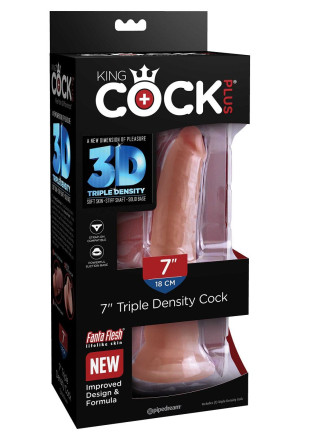 Кофейный фаллоимитатор на присоске 7  Triple Density Cock - 21 см. 