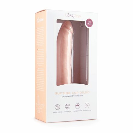 Телесный силиконовый фаллоимитатор Suction Cup Dildo - 21 см. 