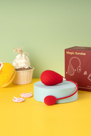 Красное виброяйцо Magic Motion Sundae 