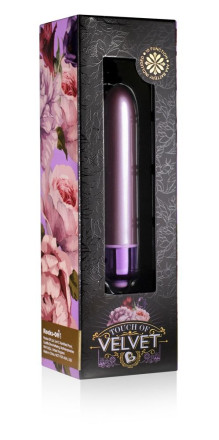 Сиреневый мини-вибратор Touch of Velvet - 10,3 см. 