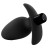Черная анальная вибропробка Silicone Saddle Plug - 12,1 см. 
