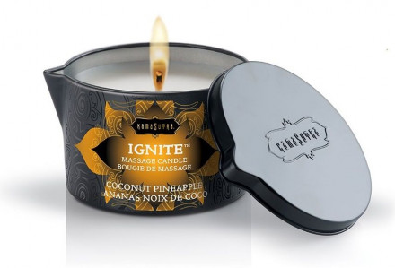 Массажная свеча Ignite COCONUT PINEAPPLE с ароматом ананаса и кокоса - 170 гр. 