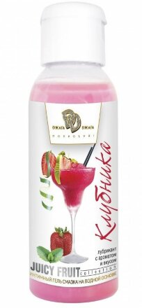 Интимный гель-смазка JUICY FRUIT с ароматом клубники - 50 мл. 