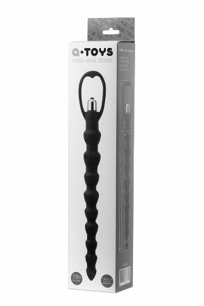 Черная анальная цепочка с вибрацией A-toys - 32,7 см. 