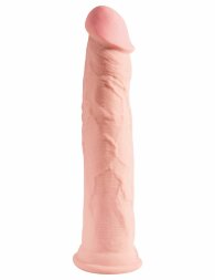 Телесный фаллоимитатор на присоске 11&quot; Triple Density Cock - 25,4 см.