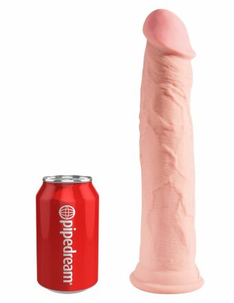 Телесный фаллоимитатор на присоске 11&quot; Triple Density Cock - 25,4 см. 