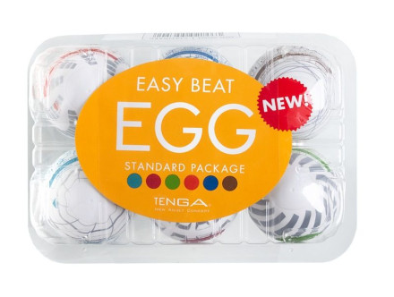 Набор из 6 мастурбаторов Tenga EGG III с различным рельефом 