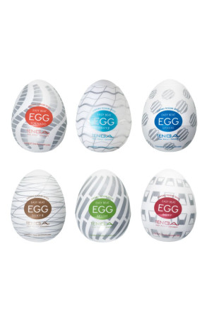 Набор из 6 мастурбаторов Tenga EGG III с различным рельефом 