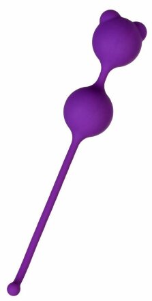 Фиолетовые вагинальные шарики A-Toys с ушками 