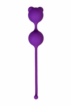 Фиолетовые вагинальные шарики A-Toys с ушками 