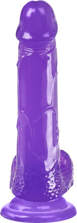 Фиолетовый реалистичный фаллоимитатор Mr. Bold L - 18,5 см. 