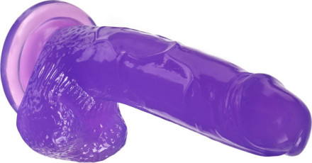 Фиолетовый реалистичный фаллоимитатор Mr. Bold L - 18,5 см. 