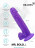 Фиолетовый реалистичный фаллоимитатор Mr. Bold L - 18,5 см. 