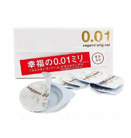 Супер тонкие презервативы Sagami Original 0.01 - 5 шт. 