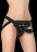 Черный страпон Adjustable 6 Strap-on - 17 см.  