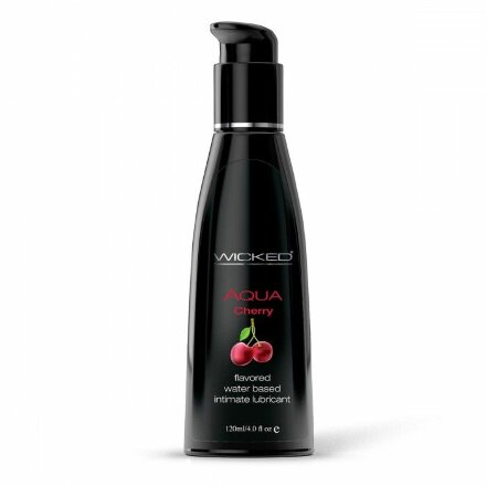 Лубрикант с ароматом сладкой вишни WICKED AQUA Cherry - 120 мл. 