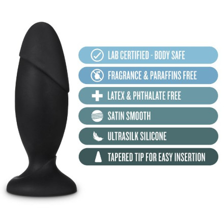 Черная силиконовая пробка Silicone Rocket Plug - 16,5 см. 