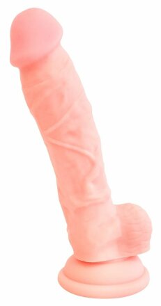Реалистичный фаллоимитатор из силикона Medical Silicone Dildo - 18 см. 