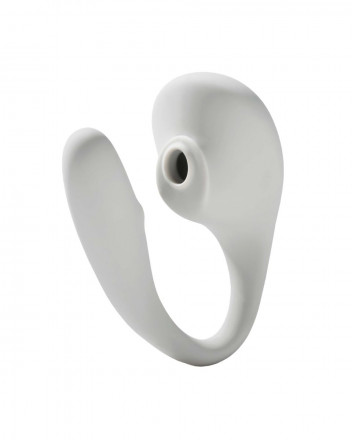 Серый вакуумный стимулятор с отростком Ose 2 Premium Robotic Massager 