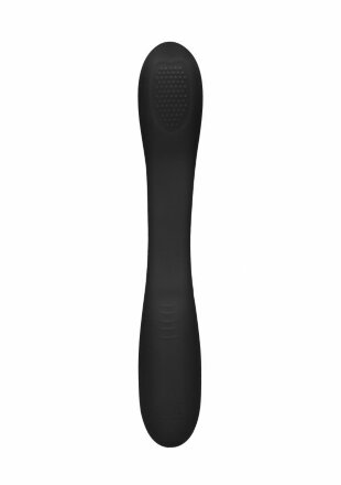 Черный двухсторонний вибратор Flex - 21,5 см. 