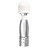 Серебристый жезловый мини-вибратор с кристаллами Mini Massager Silver Edition 
