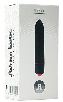 Черная компактная вибропуля Univibe - 9 см. 