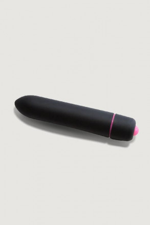 Черная компактная вибропуля Univibe - 9 см. 