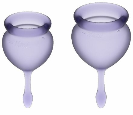 Набор фиолетовых менструальных чаш Feel good Menstrual Cup 
